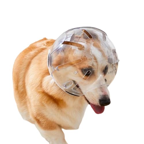 Dog Muzzle, Pet Hood for Dogs Cats Anti-bite Pet Helmet Adjustable Breathable Prevent Biting