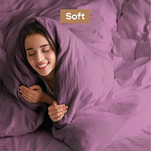 Image of SleepyCat Duvet Cover, 100% Cotton 200TC Percale Combed Yarn, with Corner Ties & Coconut Button Closure, Oeko-TEX & AZO Free, (Single Sze, 90x60 inches) Purple Panther
