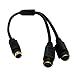 CableWholesale 1-Feet S-Video Y Splitter 1 Male to 2 Female Cable (30S2-12101)