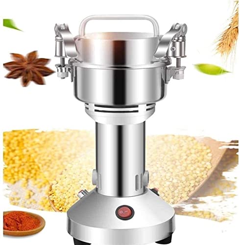 JFNHUTL Elektrische Getreidemühle Getreidemühlen Getreidemühle Mühle Pulvermaschine Superfeiner Pulverzerkleinerer für Gewürzkörner Kaffee Reis Mais Sesam Soja Fischfutter