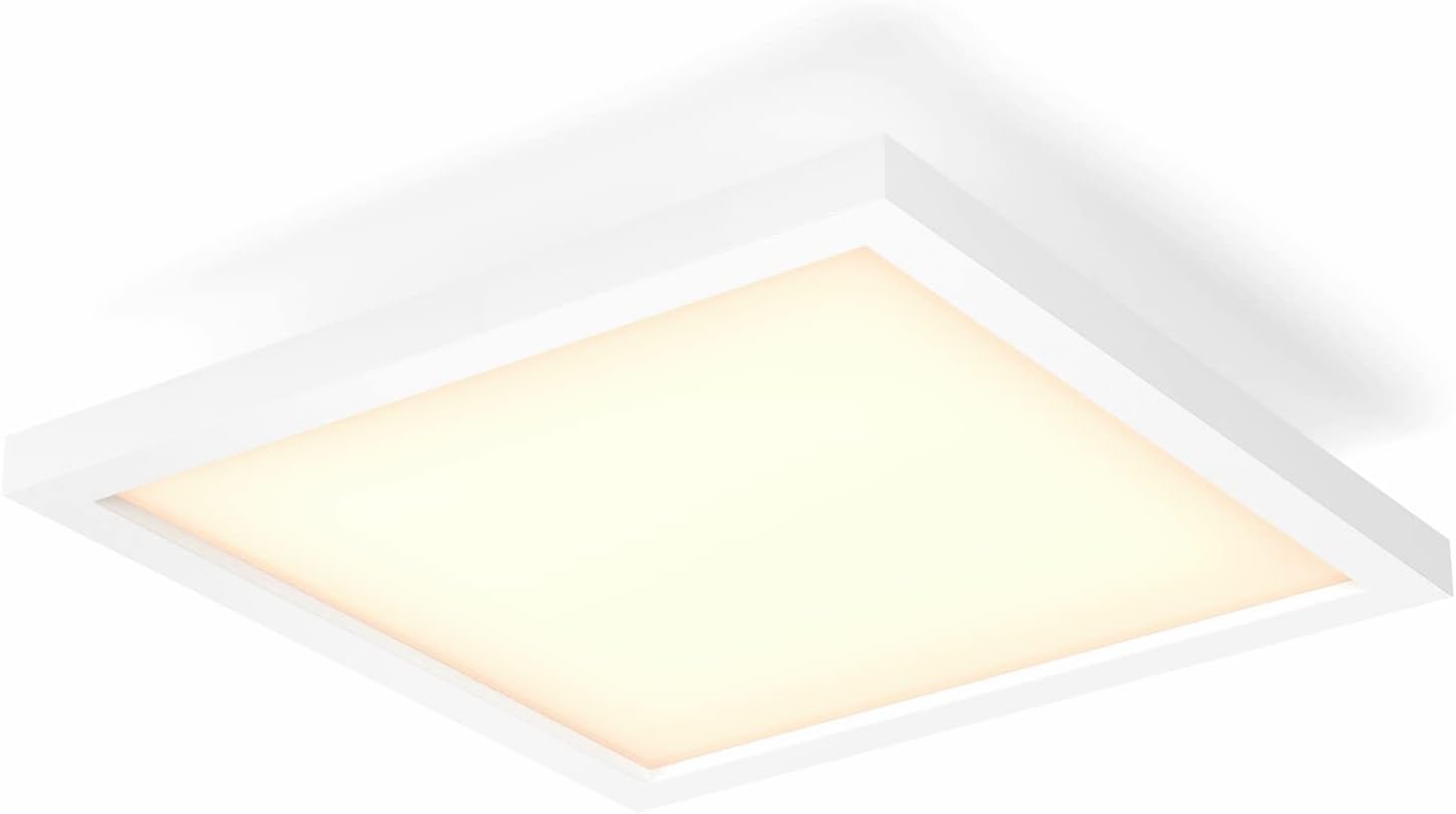 Aurelle White Ambiance Smart Lighting Square 24.5W Panel Light. with Bluetooth, Works with Alexa, Google Assistant and Apple Homekit