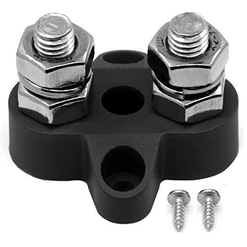 Preisvergleich Produktbild RKURCK M8 (5 / 16 ") Doppelter Hochleistungsklemmenbolzenstecker und Masseanschlussblock (Black)