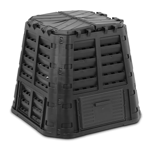 hillvert Compostiera da Giardino Composter per Giardinaggio HT-COMP-480 (480 l, Ancoraggio 11 cm,...