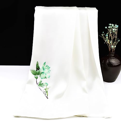 Hand embroidered 100% mulberry silk double-layer silk women's long scarf, headscarf, and neck shawl(69)2