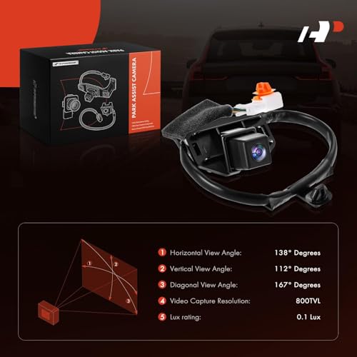 Image of A-Premium Park Assist Camera Rear View Backup Reverse Camera Compatible with Select Honda Models - 2007 2008 2009 2010 2011 CR-V CRV - Replace# 39530SWAE01
