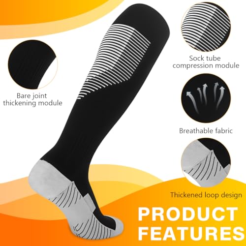 Image of Proberos Football Shin Guard & Socks Set for Kids, Light Weight & Breathable Socks, EVA Protective Cushion Shin Pads for for Football Games Matches, Training, Basketball, Baseball, Running, Size M