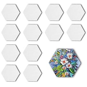 Panbeiqi 134 Malkarton Set, 12 Sechseckige Leinwände