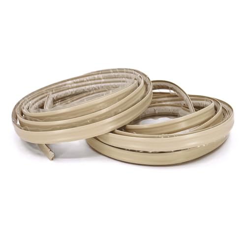 Image of InstaTrim Peel & Stick Flexible Caulk Tape & Trim, Easy to use, self-Adhesive, Caulk sealant for Floors, Doors, Windows, counters, tubs and More - Made in USA, 1 /2 inch x 10 feet, 2-Pack, Ivory
