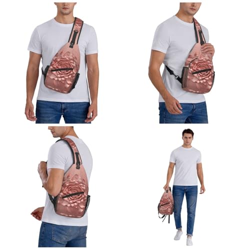 Cross Chest Bag Diagonally Sling Backpack Rose miniatura 6