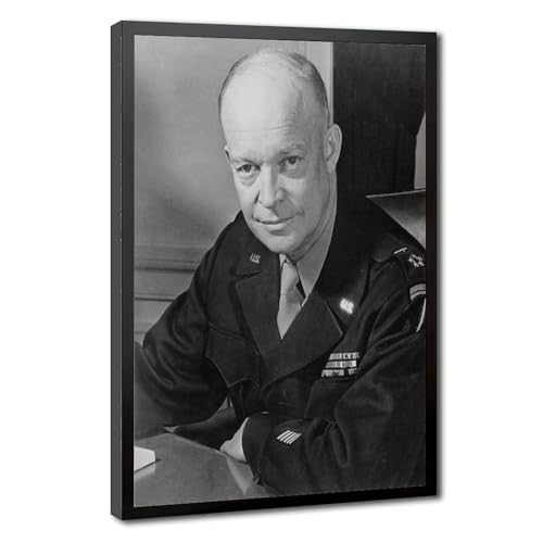 Toile Général D Eisenhower : cadre à suspendre 40,6 x 61 cm pour salon et bureau