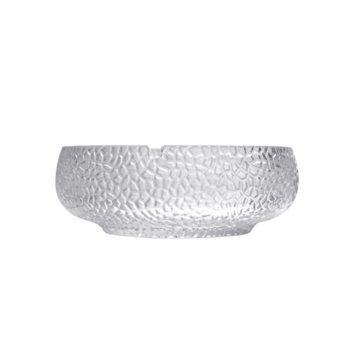 sdneNest Bellissimo posacenere in vetro per ghiaccio e crepe, posacenere da scrivania per fumare, posacenere moderno per la casa, portatile, multicolore, grande, pratico, trasparente