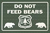 US Forest Service Do Not Feed Bears Sign – 12"x8" Metal Warning Plaque for Trail, Camping, Cabin, Lodge, or National Park Outdoor Wildlife Safety Decor