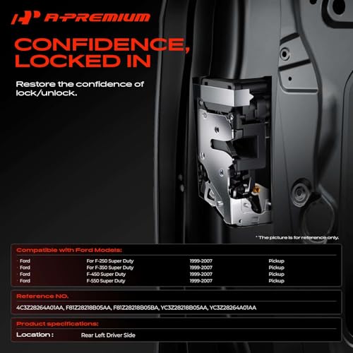 Image of A-Premium Door Lock Actuator Compatible with Ford F-250 F-350 F-450 F-550 Super Duty 1999-2007 Rear Left Driver Side