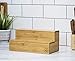 Bambusi 2-Tier Step Spice Rack Organizer with Drawer - Bamboo Tea Box and Cabinet Shelf Organizer
