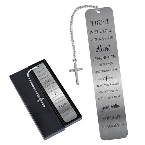Christian Metal Bible Bookmark, Trust in The Lord Scripture Page
