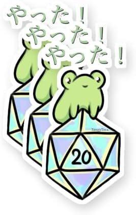 Lucky Frog Rolls A NAT Vinyl Stickers 3 Pack 3 Inch image 5