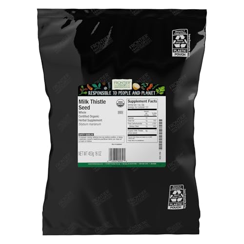 Frontier Co-op Organic Whole Milk Thistle Seed 1lb