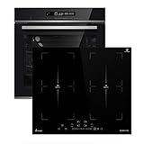 KKT KOLBE Autarkes Herdset: 60cm Einbau-Backofen EB8017ED + 59cm Induktionskochfeld IND5904FZ / Katalyse/Pizzafunktion/Grill/Umluft/Heißluft/Automatik-Timer / SET80174FZ