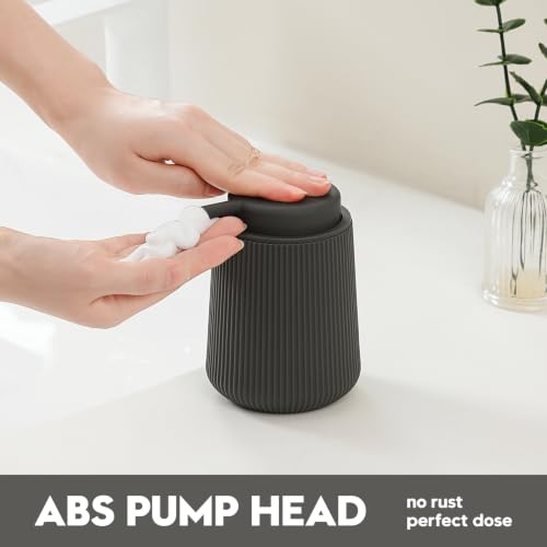 Image of YAUKPH Striped Foaming Hand Soap Dispenser Dark Gray