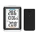Termómetro digital para interiores Geevon, medidor de temperatura inalámbrico con reloj despertador, 1 sensor remoto, luz de fondo, valor mínimo / máximo, de mesa y de pared para oficina en casa