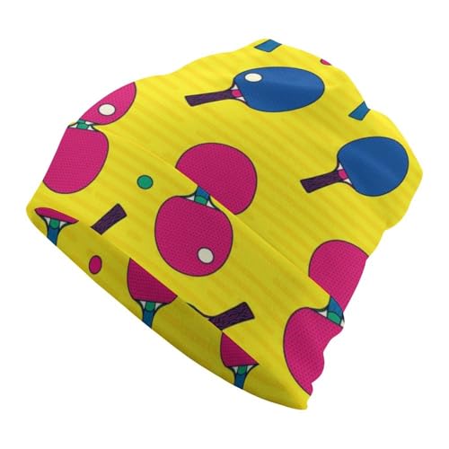 Opiniones de Ropa de Ping pong para Hombre los más recomendados. 46 TZTTZT - Gorro de ping pong colorido para hombres y mujeres, gorro de otoño e invierno cálido unisex con puños