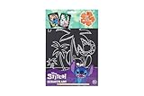 Disney Stitch Kratzbilder Set für Kinder | Kreatives Scratch Art mit 2 großen Postern | 26 x 19,5 cm | Inklusive Holz-Kratzstift | Regenbogen-Farbeffekt | Malset ab 3 Jahren | Stitch Geschenkset