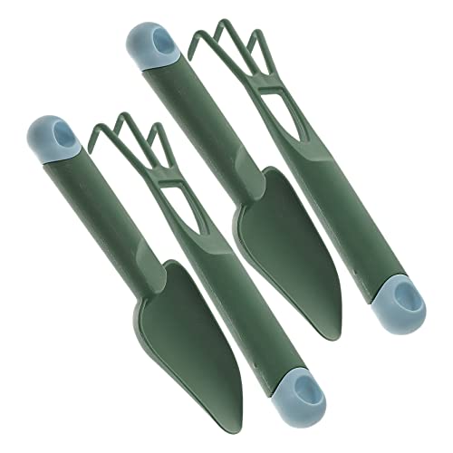 OFFSCH 2 Sets Gardening Tools Trowel Garden Plant Hand Trowels Gardening Tool Kit Garden Rake Cultivator Trowel Garden Tools Gardening Supply Household Grow Flowers Plastic