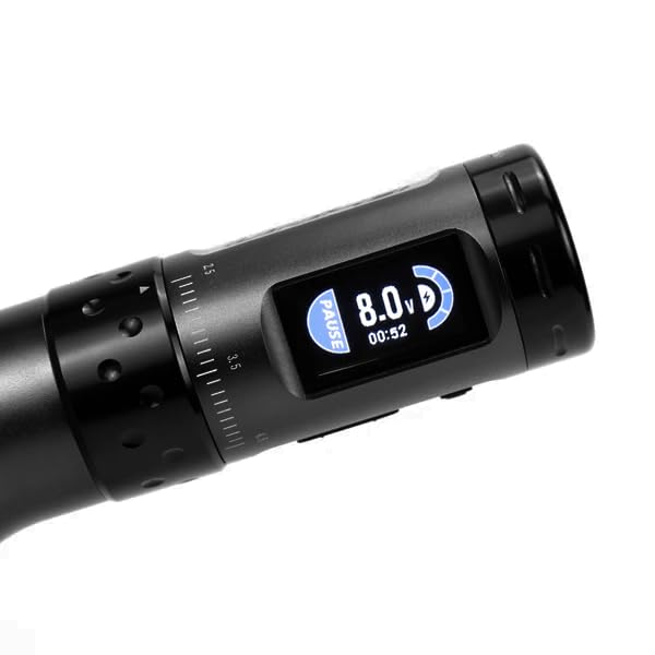 Miniatura 3 de Ava UNI-B - Bolígrafo de tatuaje inalámbrico con trazo ajustable, 0.098 in a 0.177 in (negro, corto UNI-B)