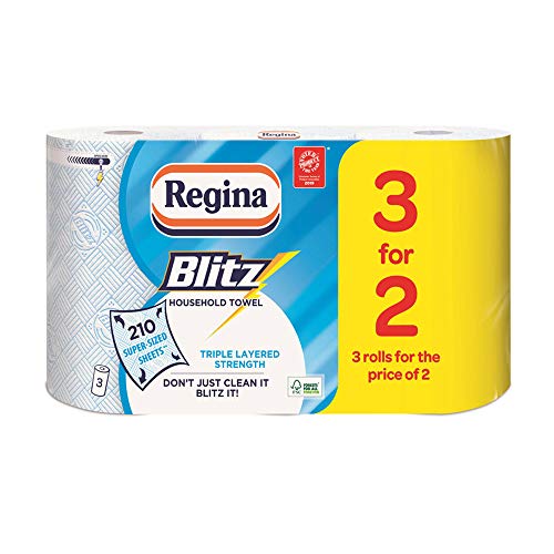 Regina 12 Rolls of Blitz Kitchen Roll, Paper Towels, Supplies Wholesale Job Lot