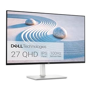 Dell S2725DS Monitor – 27 Inch, QHD (2560×1440) Display, 100Hz refresh rate, 1500:1 contrast ratio, TÜV Rheinland Eye comfort 4 Star, Integrated 2x5W speaker, Height/Tilt/Swivel/Pivot- Ash White color
