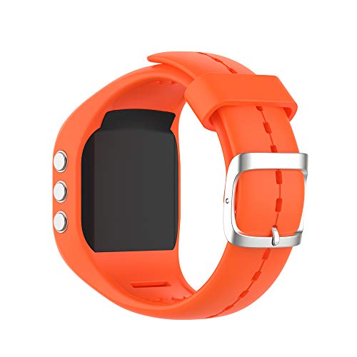 KINOEHOO Correas para relojes Compatible con Polar A300 Pulseras de repuesto.Correas para relojesde siliCompatible cona.(naranja)