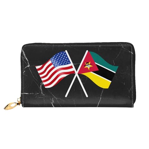 American And Mozambique Flag Wallet Card Bag2