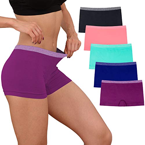 Image of DEEP TOUCH Womens Seamless Underwear Boyshort Panties Boxer Briefs No Show Panty for Ladies Comfortable