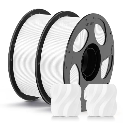 ANYCUBIC PLA+ Filament 1.75mm, PLA Plus, Hohe Zähigkeit, 2KG Weiß