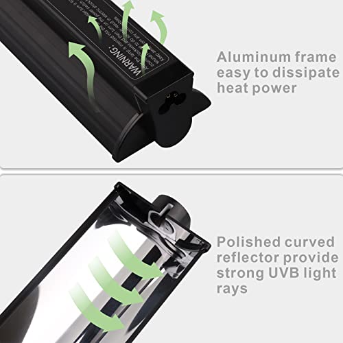 DERNORD T5 UVB Reptile Leuchte Combo Kit Uvb Bulb Reptile Zubehör für Bartige Drachenschildkröte 10.0 8W