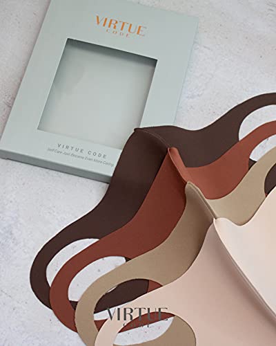 Image of Virtue Code Second Skin Cloth Face Mask Pack. 4 Buttery Soft Masks Washable Fabric