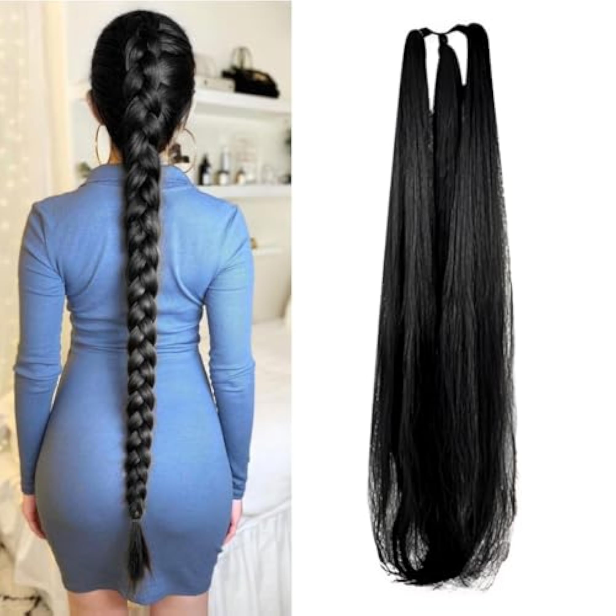 Women's Cold Fusion Hair Extension, Traditional Braid Accessory