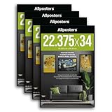 Trends International Allposters Standard Black Poster Frame (22.375X34) 4-Pack Bundle