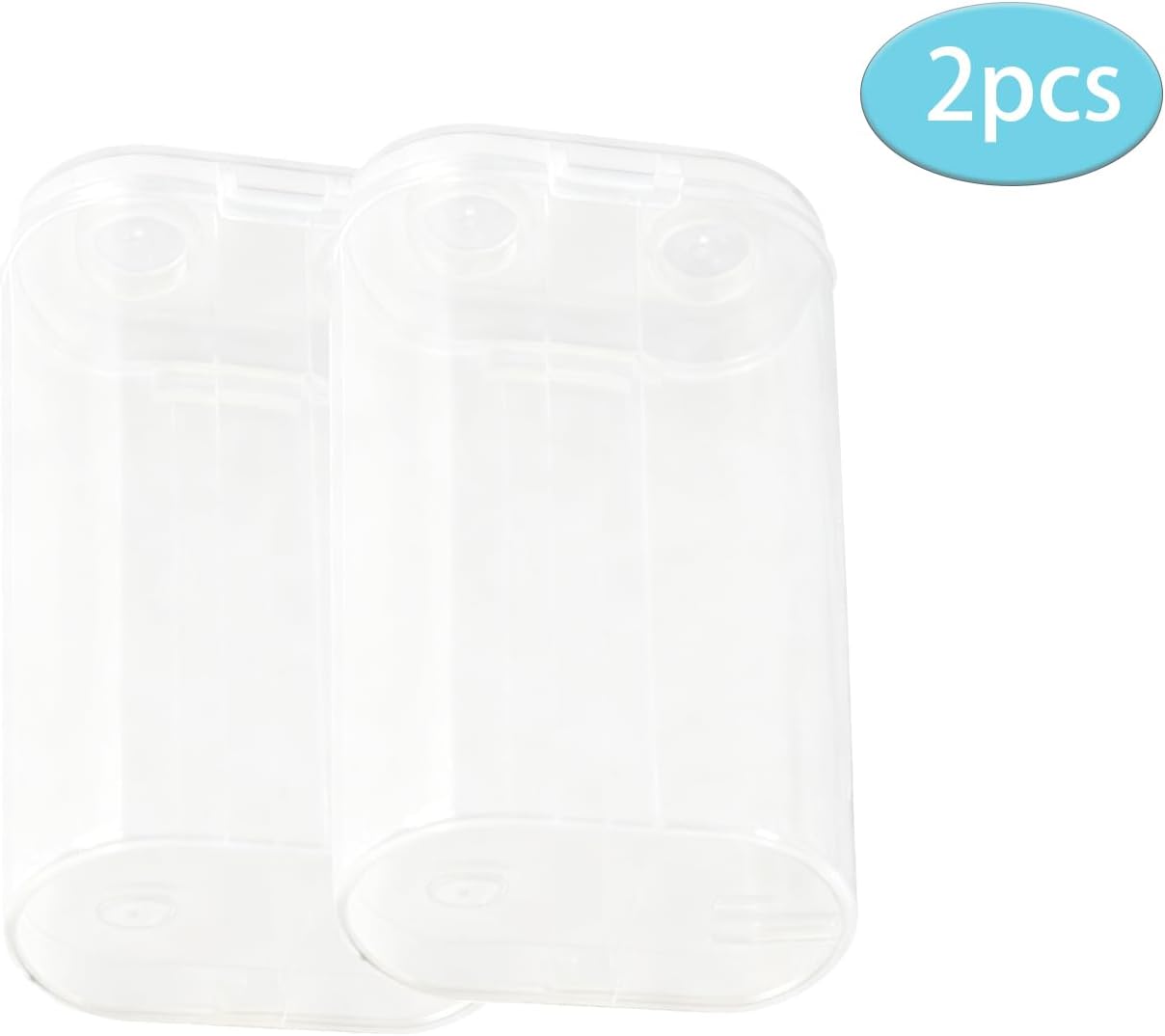 18650 Battery Case, Shockproof & Water-Resistant Storage Holder for 18650 Battery, PP Shell Easy to Carry,Pack of 2