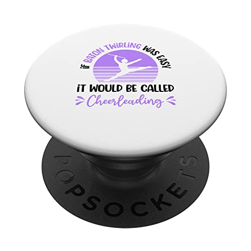 Majorette Twirler Baton Twirling PopSockets Swappable PopGrip, Black