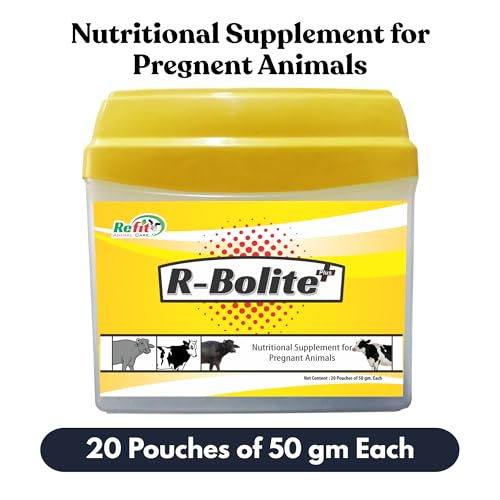Image of REFIT ANIMAL CARE Nutritional Supplement for Pregnant Cow, Cattle & Buffalo, 20 Pouches Set, R-Bolite+