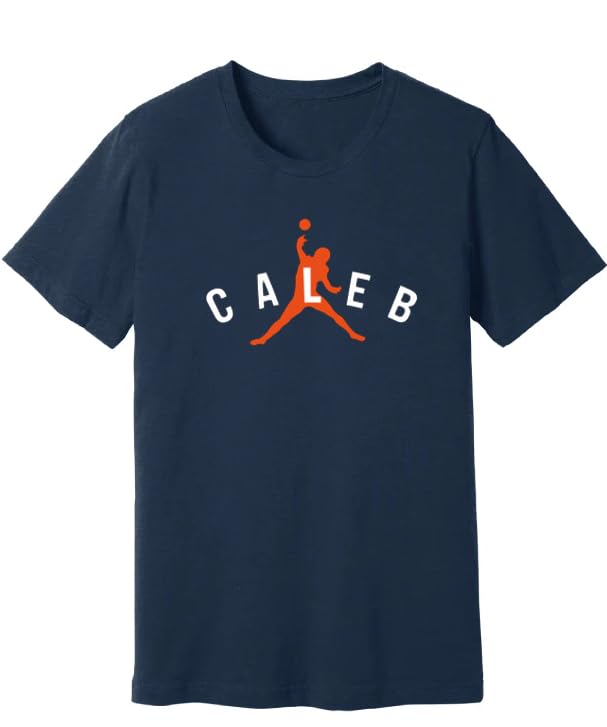 Air Caleb - Caleb Williams Chicago Football T-Shirt Cotton Shirt (US Alpha X-Large Navy)