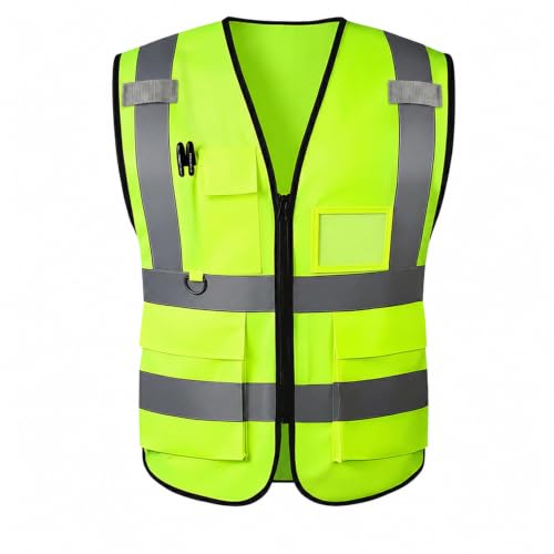 Tydon Guardian Reflective Safety Vest for Women Men High Visibility Security With Pocket Zipper Front Meet ANSI/ISEA Standard