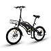 DYU Elektrofahrrad,20 Zoll Fahrrad Elektro Klappbar mit LCD-Display,36V 10Ah Smartes E-Bike mit Korb,3 Fahrmodi,Pedal-Assist,Nacht Lichter,Sitzhöhe Verstellbar,Falt-Pedelec für Herren und Damen