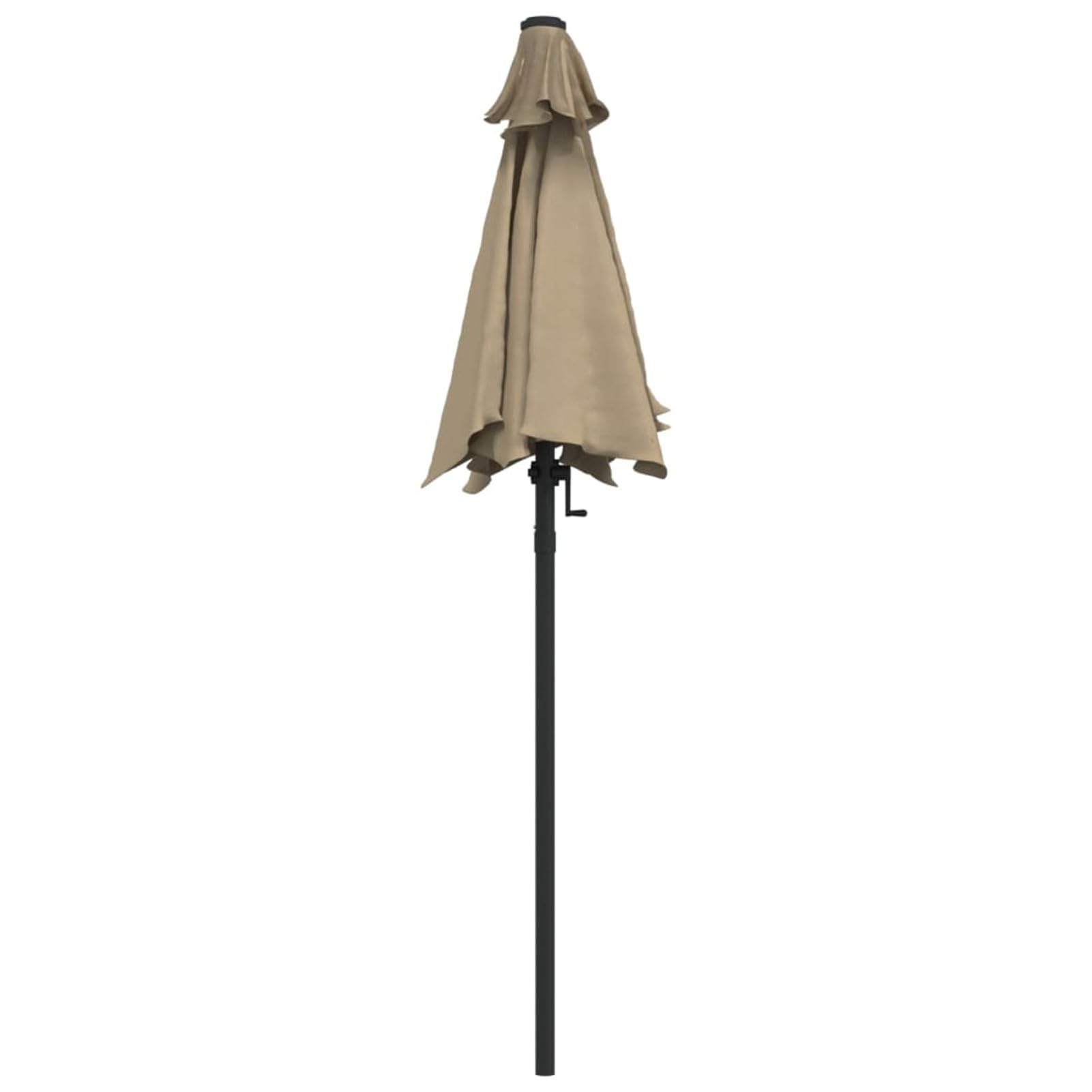 Homgoday Sombrilla de Aluminio Gris Topo 200x224 cmSombrilla de Jardín, Protección UV Sombrilla Jardín Grande Orientable Jardín Parasol Balcón