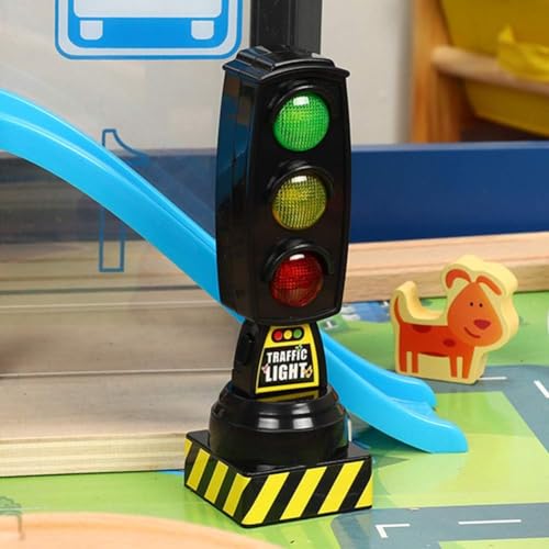 Rosojodg Black Mini Road Safety Signs Traffic Signal Traffic Lights Pretend Play Early Educational for Christmas Birthday Gifts Xmas Stocking Fillers