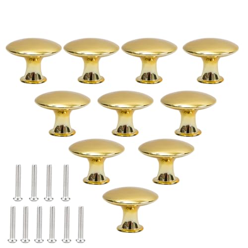 ZYOMVUN 10 Pièces Bouton de Meuble, Rond Poignée de Tiroir Ancienne, Vintage Ronds Poignee de Meuble Cuisine, pour Placards, Commode, Armoire, avec Vis Assorties, Portes Salle de Bains, 30mm