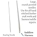 John James Saddlers Harness Needles, Size 18 1/0, 57.5mm in Length and 1.09mm in Diameter, Pack of 25, Large, Rounded Point, Use for All Hand Stitched Leather Craft Work and Harness/Saddle Repairs