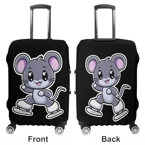 Rat Skater Travel Luggage Cover for Suitcase 19-32 Inches Elastic Washable Baggage Protector3