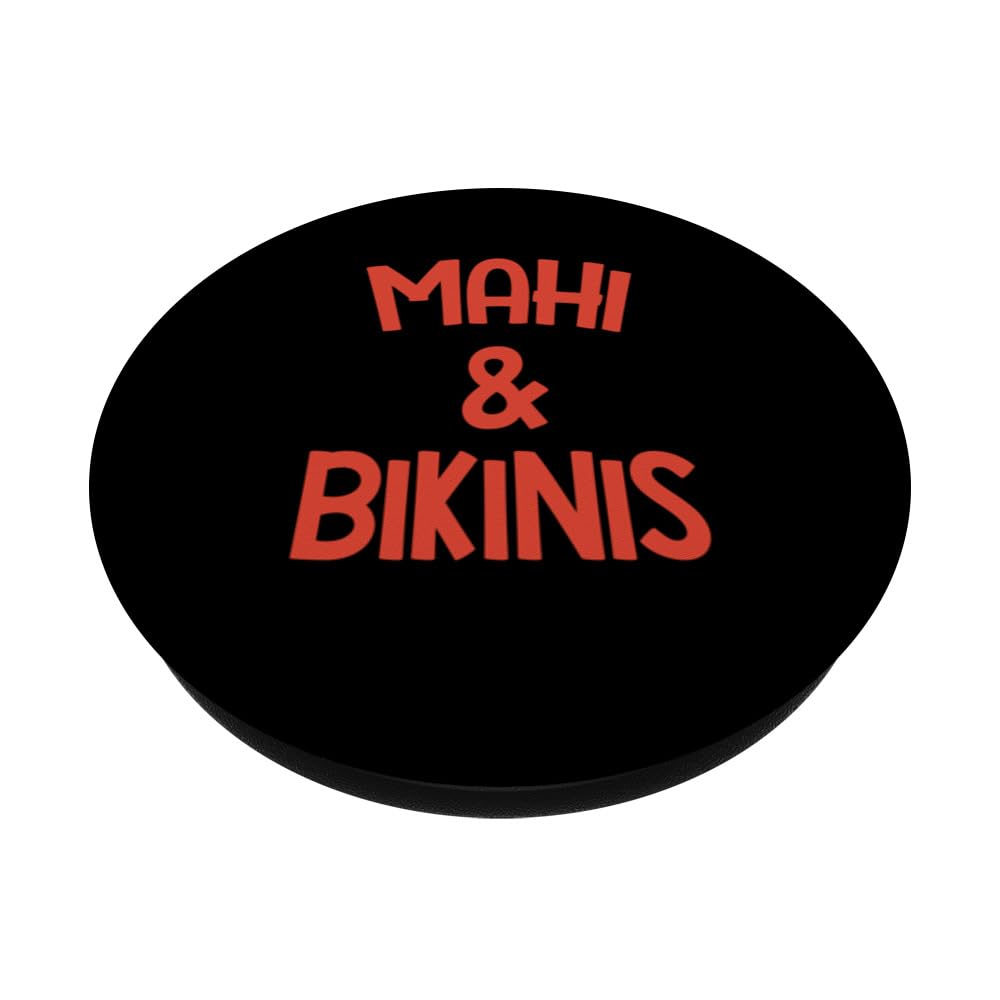 Fisherwoman Love - Mahi & Bikinis Funny Girls Trip Fishing PopSockets Swappable PopGrip, Black - Image 2
